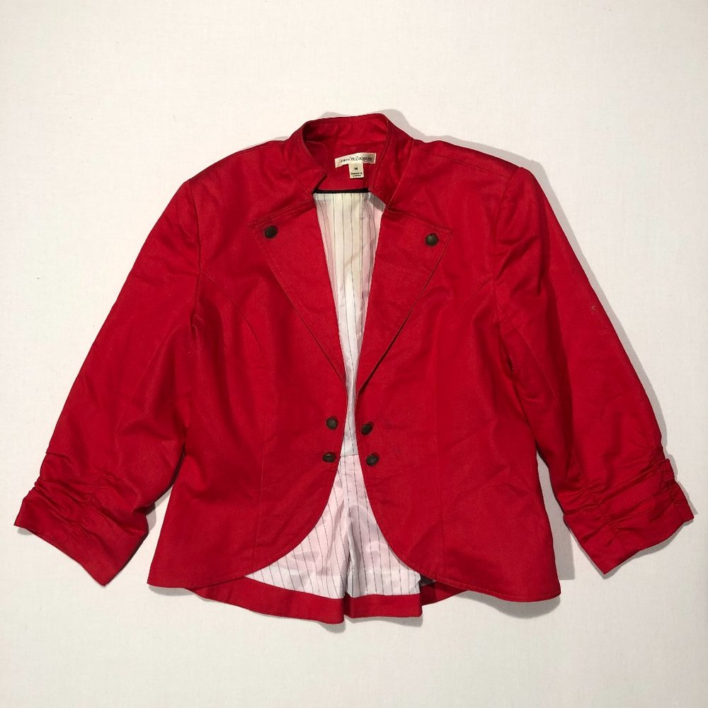 Women's Red Tailored Blazer Jacket - Unbranded